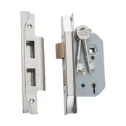 6172 Mortice Lock 5 Lever Rebated Satin Nickel CTC57mm Backset 46mm