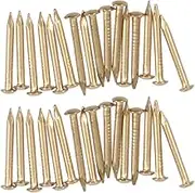 Ciieeo 8mm Brass Nails (200pcs) Decorative Nails for Furniture Fringe Diy Furniture Hardware Kit