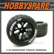 LOUISE 1/10 RC MONSTER TRUCK ROCKET ONROAD WHEEL & TYRE 1/2 OFFSET JATO STAMPEDE
