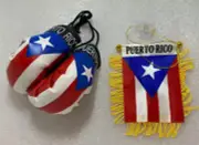 Puerto Rico Mini Banner 4 x 6 Flag Boxing Gloves Boricua Rican FREE SHIPPING
