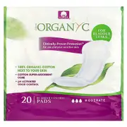 Organyc, Bladder Control Pads, Moderate, 20 Pads