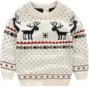 [REDODECO] Childrens Cotton Christmas Ugly Sweater Pullover Outfit Jumper for Christmas Party Photograph Best Gift