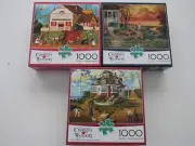 3 Charles Wysocki Buffalo 1000 Piece Puzzles Bundle New