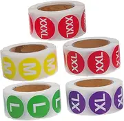 UTHCLO 5 Rolls Multi Color Cloth Labels for Easy Identification Durable Adhesive Shirt Stickers Round Clothing Stickers for Inventory Management