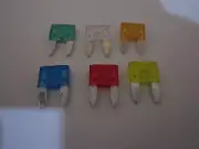 6x Mini Blade Fuses Assortment Car Fuse Set Automotive Car Trucks Boats SUV