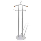 Valet Stand Coat Shirt Organiser Metal Frame iron,mdf,silver Coat & Hat Racks