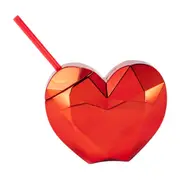 Novelty Heart Tumbler with Straw