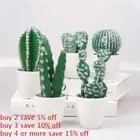 Decor Simulation Succulents Lifelike Plant Potted Artificial Cactus Bonsai