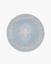 185' Round | Machine Washable Runner Rug | Kid & Pet Friendly | Indoor Rug | Lady Whistledown Soft Blue Rug by Bridgerton | Ruggable