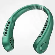 Portable Fan Sports Fan Charging Fan Bladeless Fan Simple Fan-Dark Green [Super Long Endurance + Third Gear Wind]