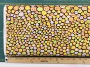 Kaffe Fassett Buttons Gold Fabric from Rowan /Per Yard