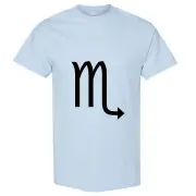 Scorpio Zodiac Horoscope Astrological Symbol Sign Men T Shirt Tee Top - Light Blue