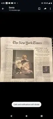 The New York Times Tuesday August 15 2023. INDICTMENT IS IN OVER BID TO FLIP...