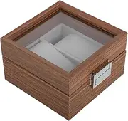 minkissy Box Elegant Wooden Watch Display Box for Watches Storage Case Chic Jewelry Organizer Smooth Touch Design