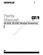 Caterpillar CS 433C CP 433C Vibratory Compactor Parts Catalog Manual
