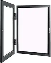 domoi A4 Kids Art Frames Front Open Drawing Paper Kids Flip Cover Suitable for Storage Frames Crafts Hanging Pictures Black