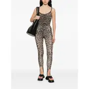 [Baserange] Baserange Leopard-print Leggings XS BROWN