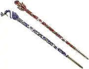[Healeved] 2pcs Retro Metal Hair Sticks for Women Chinese Style Hair Chopsticks for Buns and Styles