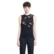 [ALEXANDER MCQUEEN] Mcqueen Devoré Sleeveless Top Black