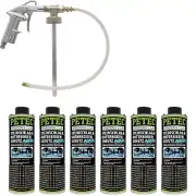 Petec 6x Steinschlag- & Underbody Coating Water Based Dark Grey 1L+ Ubs-Pistole