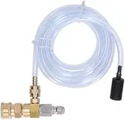 5000PSI Adjustable Chemical Injector Kit, 3/8in Quick Connector Downstream Injector for Pressure Washer, Soap Injector, 9.8ft Siphon Hose, 1/4in Soap Nozzle Power Washer Chemical