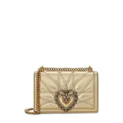 [Dolce & Gabbana] Dolce & Gabbana Medium Devotion Shoulder Bag ONE SIZE GOLD