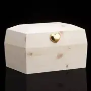 Cremation Box Urn Gold Heart Pine Wooden Memorial Urns Ash Holder Ossuary Italy