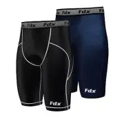 FDX Mens Compression Shorts Sports Briefs skin tight fit gym Running Base layers