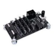 Computer Chassis PWM Violent Fan Speed Controller 9-Way 12V PWM 4Pin High-5334