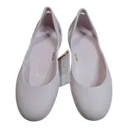 WOMEN'S CROCS BLUSH PINK KADEE SLIP ON BALLET FLAT SHOE SIZE 10 NWT
