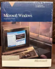 Microsoft Windows 3.0 NEW SEALED VINTAGE 5.25" Version for DOS Floppy Disk Rare