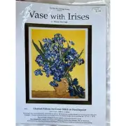 VASE WITH IRISES Vincent Van Gogh Charted Pattern Needlepoint or Cross Stitch