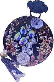 [Generic] Turkish Handmade Women’s Clutch Bag – Luxury Trendy Purse with Crystal Embellishment, Elegant Gift-Ready Design-Money Back Assurance