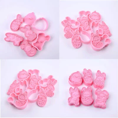 7/8 Pcs Easter Silicone Molds Rabbit Bunny Egg Cake Molds DIY Baking Mould
