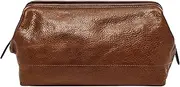 [FOSSIL] Men's Brown Leather Travel Shave Kit