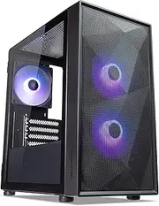 Tecware Forge M2, Tempered Glass, ARGB, Micro ATX Case, Black, Polygon Mesh Design