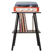 Gadhouse Brad MKII Record Player - Tangerine + Entertainment Stand Bundle - Black