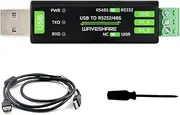 Waveshare USB to RS232/485 Serial Converter, Onboard Original FT232RNL Chip, Features More Stable Transmission, Suitable for Multiple Devices, Compatible with Mac/Linux/Android/Win11/10/8.1/8/7, etc