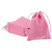 Velvet Drawstring Bags 5.12x7.09 Inch Gift Bags Jewelry Pouches Pink 50Pcs