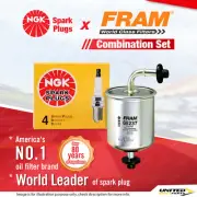 NGK Standard Spark Plugs & Fram Fuel Filter for Nissan Bluebird U13 Pulsar N15 (for: Nissan)