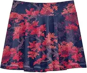 [FRODOTGV] Red and Black Tree Girls Tennis Skorts with Built-in Shorts Golf Skirt for Little Girl Pleated Skirt for Kids
