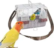 Papageienkäfig - Einfache Tragbarkeit Vogelträger | Raumsparende Integration Flexibler Einsatzbereich reisekäfig Vogel | Spezial-Vogelkäfig für Papageien,Sittiche,1 Backenzähne-grau