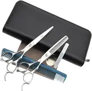 Baluue Barber Shears Set 1 Set/2pcs Straight Hair Scissors Stainless Steel for Men Women Boys and Girls