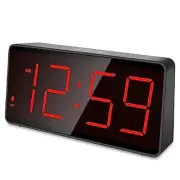 Battery Operated Digital Clock, Alarm Clock for Bedrooms - Cordless Large Big
