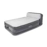Intex Dura-Beam Ultra Plush Inflatable Pillow Top Bed Air Mattress with Headb...