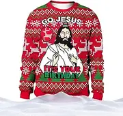 [Generic] Christmas Jumper - Long Sleeve Sweater Christmas Patterns | Christmas Theme Clothing Suitable for Theme,