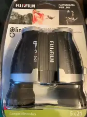 FUJINON glimz 5x21 Binoculars FujiiFilm w/ case and strap New