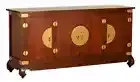 HIROKO SOLID MAHOGANY CHINESE STYLE BUFFET/SIDEBOARD 4 DOORS MAHOGANY COLOUR