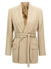[Victoria Beckham] Victoria Beckham-Belt Blazer Blazers Beige-Donna 6UK Beige