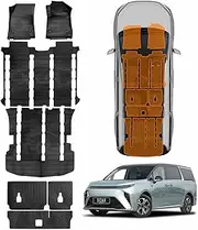 X-CAR Floor Mats Boot Liner Set for LDV MIFA 9 MIFA9 2022-2025 All Weather Heavy Duty Cargo Kick Mats Back Seat Protector Cover